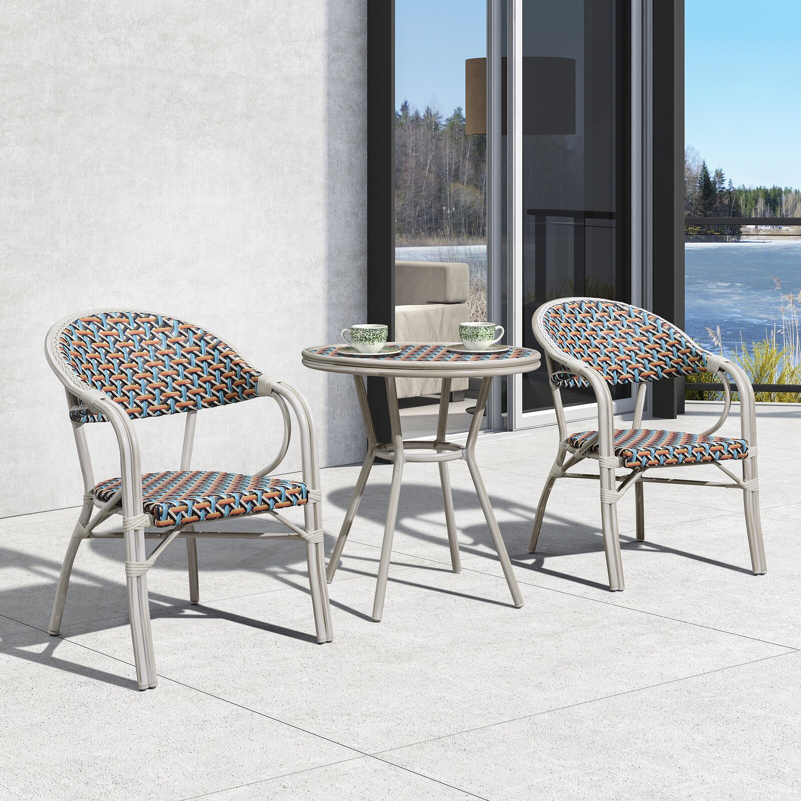 World Menagerie Amaryllis Round 2 - Person Outdoor Dining Set World Menagerie Amaryllis Round 2 - Person Outdoor Dining Set